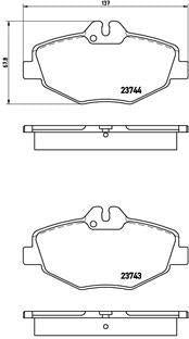 BREMBO P50049 Front Brake Pads for Mercedes W211