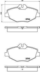 BREMBO P50049 Front Brake Pads for Mercedes W211