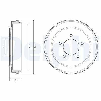 Delphi BF600 Brake Drum Jp.Compass-Patriot 11 — Brake Rotors & Drums