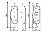 BOSCH Brake Pads 0986494697 - Front Brake Pads for Logan/Stepway II