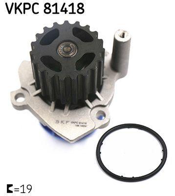 SKF VKPC81418 Water Pump - Gear Belt Mechanism for 04-Golf, V-Caddy, 01-Polo — Water Pump & Thermostat