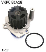 SKF VKPC81418 Water Pump - Gear Belt Mechanism for 04-Golf, V-Caddy, 01-Polo — Water Pump & Thermostat
