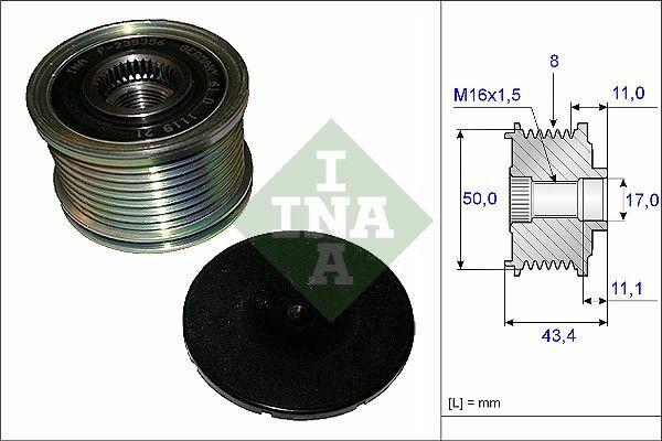 INA 535010810 Alternator Pulley - Fits X164 09-12, W164 05-09, W251 06-12 — Starting & Charging