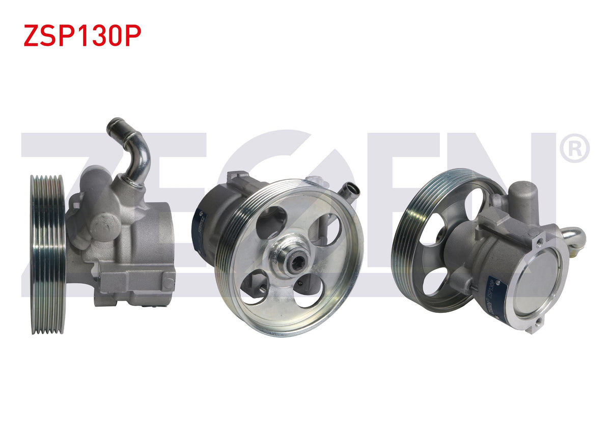 Zegen ZSP130P Power Steering Pump 100 Bar with Pulley 6Pk Peugeot Bipper 1.4 HDi 2008-/ Citroen Nemo 1 — Steering Rack & Pump