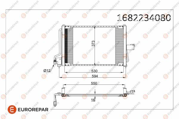 Eurorepar 1682234080 Radiator Astra F Bm 91-01 — Radiators & Fans
