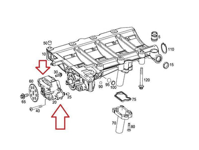 Mercedes-Benz A2711800901 W204 Body C180 Kompressor Paletli Pump