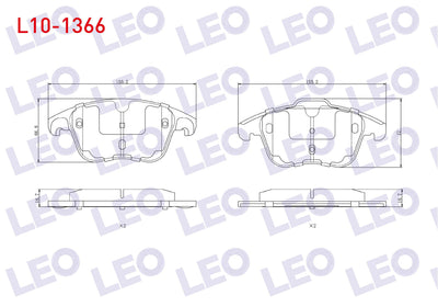 LEO L10-1366 Brake Pad Front C4 1.6 09-/ C4 Picasso 1.6 HDi 06-13 / 208 II 1.2 Puretech 1.5 HDi 19-/ 2008 II 1.2 — Brake Pads