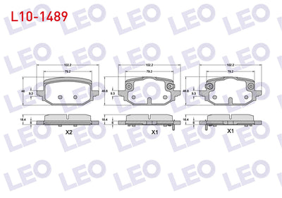 LEO L10-1489 Brake Pad Rear Nissan Qashqai III (J12) 1.3 DiG-T 2021 — Brake Pads