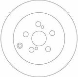 TRW Rear Disc Brake DF4417 for 2003 Toyota Avensis 1.6-2.2 — Brake Rotors & Drums
