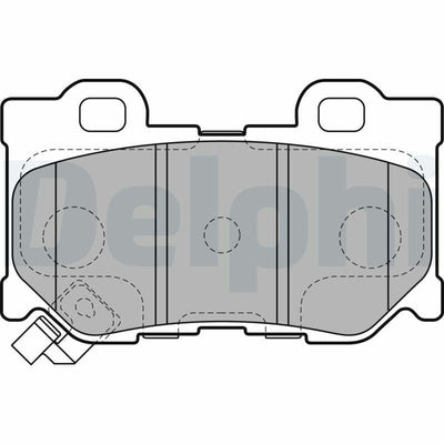 Delphi 90R-01878/1726 Brake Pad Set Compatibility with Nissan 370Z Coupe & Roadster Compatible with Nissan — Brake Pads