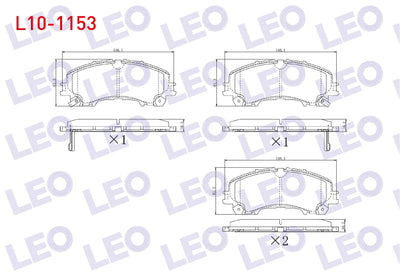 LEO L10-1153 Brake Pad Front with Wear Indicator Nissan X-Trail (T32) 1.6 dCi 2013-/ X-Trail (T32) 1.6 dCi 4X4 2 — Brake Pads