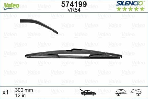 VALEO 574199 Rear Wiper Blade - 12 Inch for Peugeot 4007 — Wipers