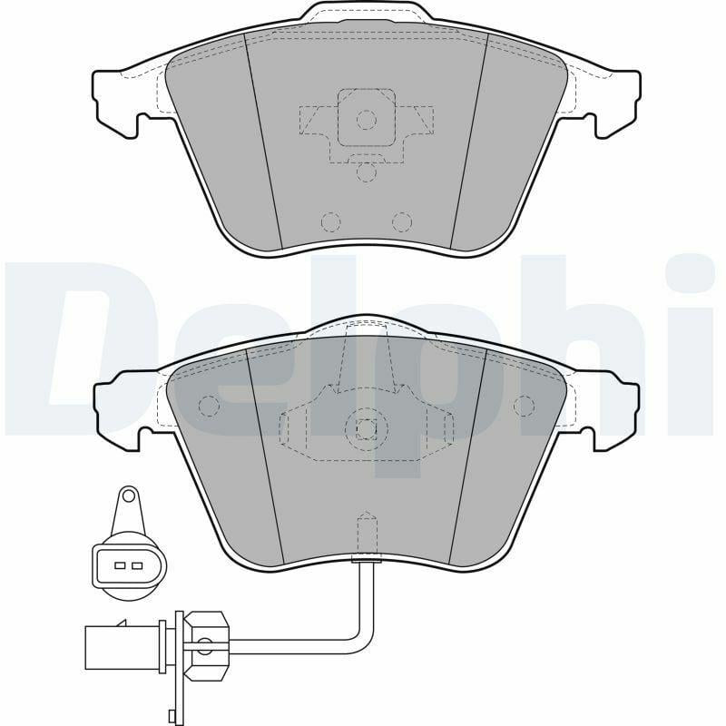 Delphi LP1922 Brake Pads for Audi A4 B6 (00-04)