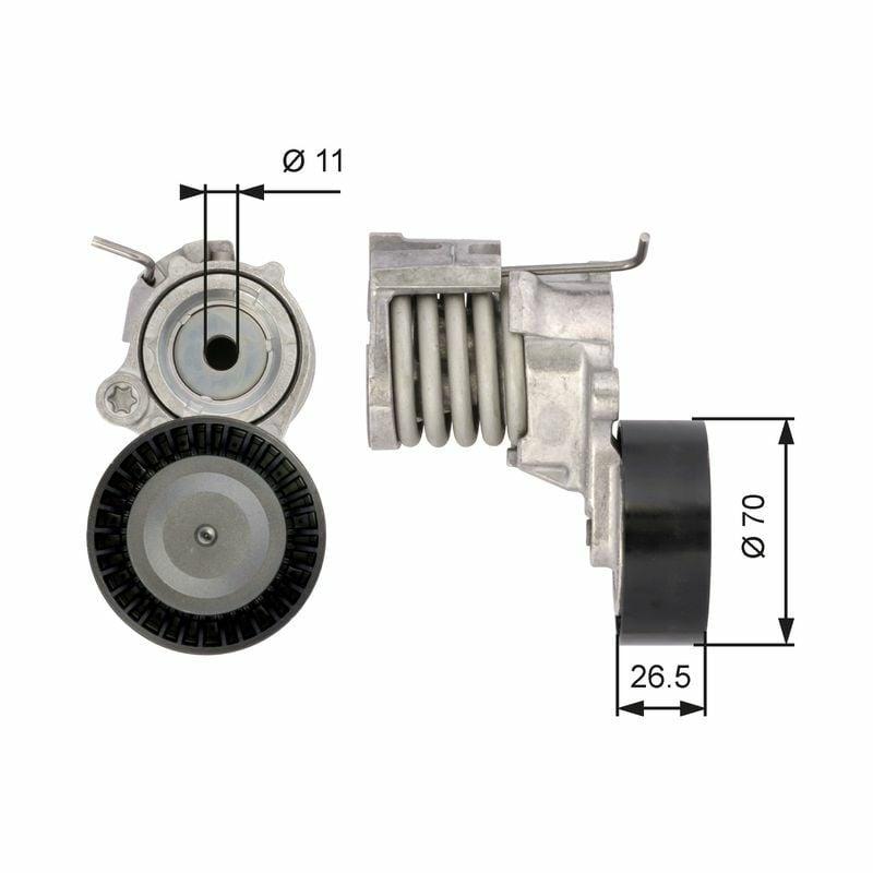 GATES V Belt Tensioner - Polo 1.2 12V — Pulleys & Tensioners