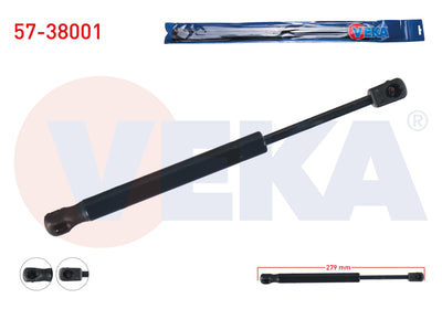 Veka 57-38001 Trunk Gas Strut 279mm / 530N Volkswagen Bora (1J2) 1998-2005 / Passat (3B2) 1996-2000 / — Support Rods & Struts