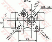 trw bwh115 brake cylinder right, 22mm brake cylinder for r21 manager TRW BWH115 Brake Cylinder Right for R21 Manager - 22mm for Car Owners & Mechanics TRW BWH115 Brake Cylinder Right 22mm trw, brake-cylinder, car-parts, mechanics, vehicle-braking-system, auto-repair, 22mm-parts, car-owners, automotive, ai-generated