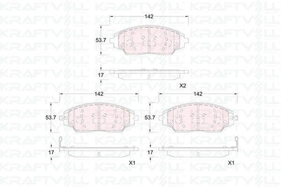 Kraftvoll 07010405 Brake Pad Front Aveo T300 11 > (Wear Warning Indicator for) — Brake Pads