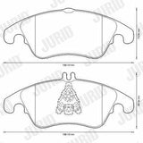 JURID 573291JC Brake Pads - Ceramic Material for 204 212 218 207