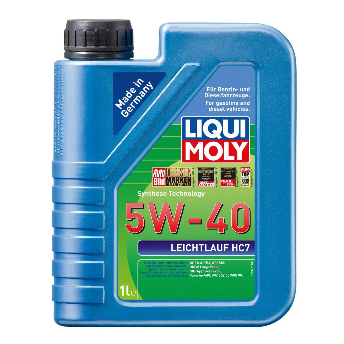 Liqui Moly 1346 Leichtlauf HC7 5W-40 Motor Oil 1 Litre (1346) — Fluids & Chemicals
