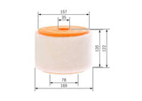 BOSCH Air Filter F026400289 for A6 C7 & Avant Models - Compatible with 2.0 TDI, TFSI — Air & Cabin Filters
