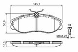 BOSCH 0986424204 - Front Brake Pads for Maverick, Serena, Terrano