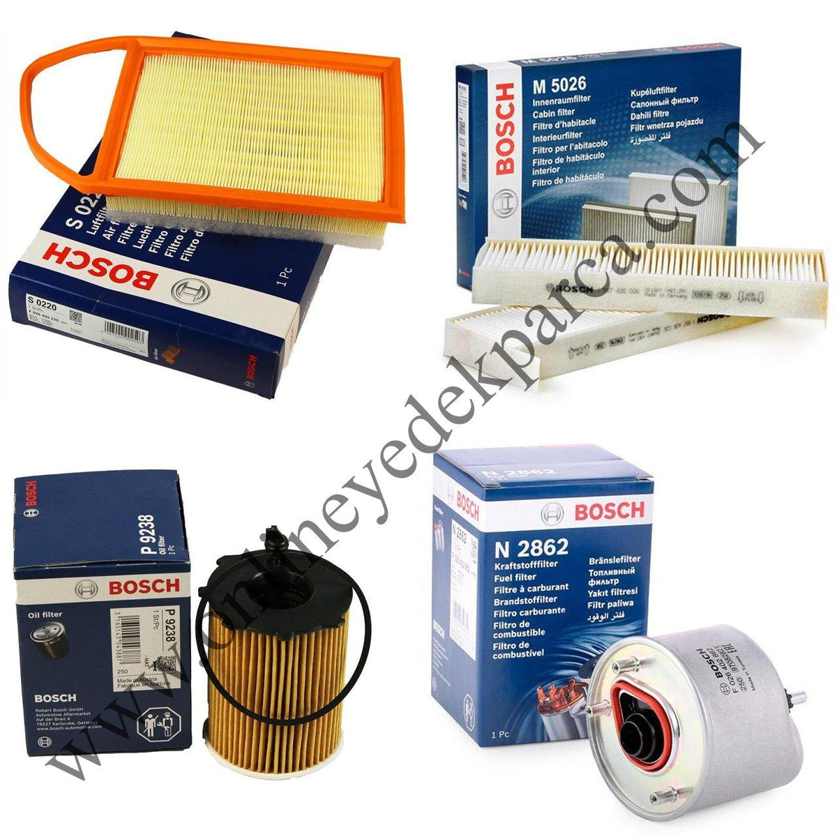 Bosch Peugeot Partner 1.6 HDi Euro5 Periodic Oil Filter Maintenance Kit — Maintenance & Service Kits