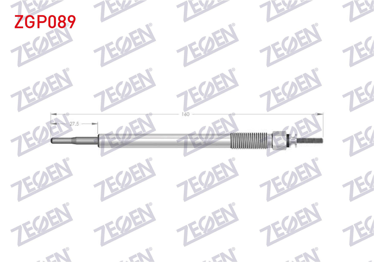 Zegen ZGP089 Glow Plug 11V Toyota Avensis 2.0, 2.2 D-4D 2005-2008 / Corolla Verso 2.2 D-4D 2006-2009 / Rav4 I — Coils & Plugs