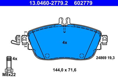 ATE 13.0460-2779.2 Brake Pad Front Mercedes X156 W176 W246 C117 — Brake Pads