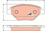 TRW GDB1571 Brake Pad Set - Front for Megane II — Brake Pads