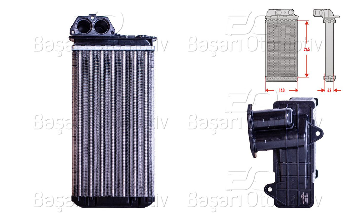 AUTOLUX 3143015-22 Heater Core Mechanical 245X140 mm Citroen Xsara 1.6 1.8 2.0 16V 1999-2010 — Heater & Blower