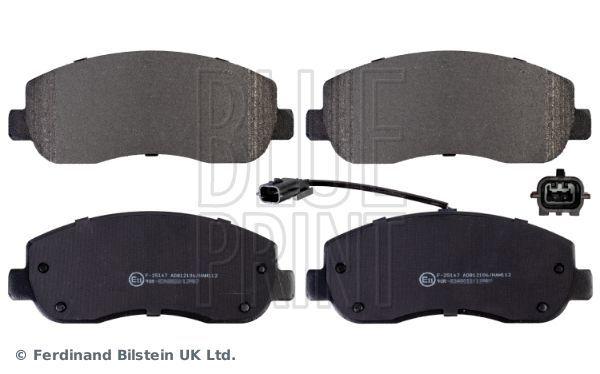 blueprint front brake pad set for vehicles, front brake pad technical specifications BLUEPRINT Front Brake Pad - ADN142156 for Master III, Movano B, Movano II, NV400 BLUEPRINT Front Brake Pad - ADN142156 blueprint, front-brake-pad, brake-pads, vehicle-maintenance, mechanics-tools, auto-parts, brakes, safety, car-repair, ai-generated
