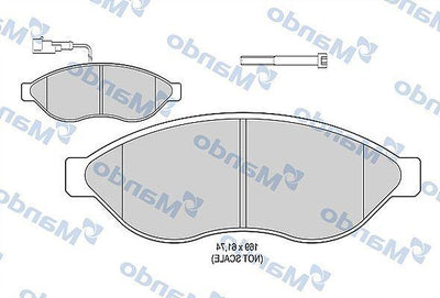 Mando MBF015036 Brake Pad Front 07-Bxr-Dct-Jmp 1.4Kg — Brake Pads