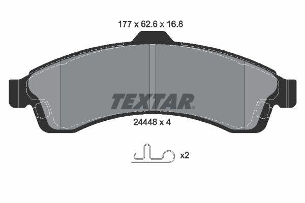 Textar 2444801 Brake Pad Chevrolet Traılblazer / Saab 9-7X Front — Brake Pads