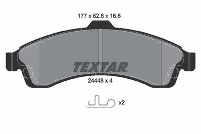 Textar 2444801 Brake Pad Chevrolet Trailblazer / Saab 9-7X Front — Brake Pads