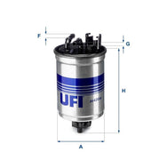 ufi filtre fuel filter for car, height 145mm fuel filter specification, compatible fuel filter for polo arora lupo UFI FILTRE Fuel Filter - Fits Polo 1.4 TDI, Arosa 1.4 TDI, Lupo 1.2, 1.4 TDI | 145mm Height UFI FILTRE Fuel Filter - Compatible with Polo, Arosa, Lupo fuel-filter, ufi-filtresi, polo-tdi, arosa-tdi, lupo-tdi, car-maintenance, auto-parts, mechanics, automotive, ai-generated