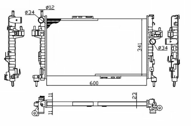 NRF 54753A Aluminum Motor Radiator for Y13DT, Z13DT and 2 more models — Radiators & Fans