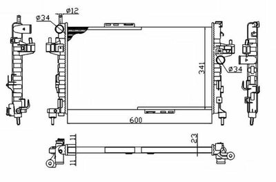 NRF 54753A Aluminum Motor Radiator for Y13DT, Z13DT and 2 more models — Radiators & Fans