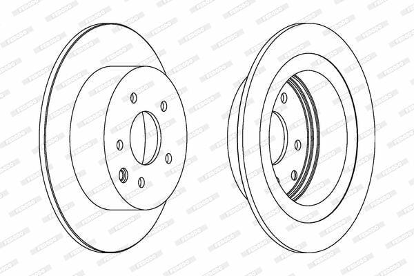 Ferodo DDF1590 - Rear Brake Disc Set for Nissan QashQai 2007-2014 — Brake Rotors & Drums