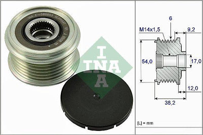 INA 535026310 Alternator Pulley (Hyundai: 2.0Crdi 2.2Crdi Santa Fe Ix35 / Kia: Sportage Sorento Carniva — Starting & Charging