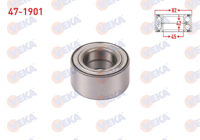 Veka 47-1901 Front Wheel Bearing Left-Right ABS Okuyuculu 45X82x42 Ford Transit Connect 1.6 TDCi 2013-/Focus — Wheel Bearings