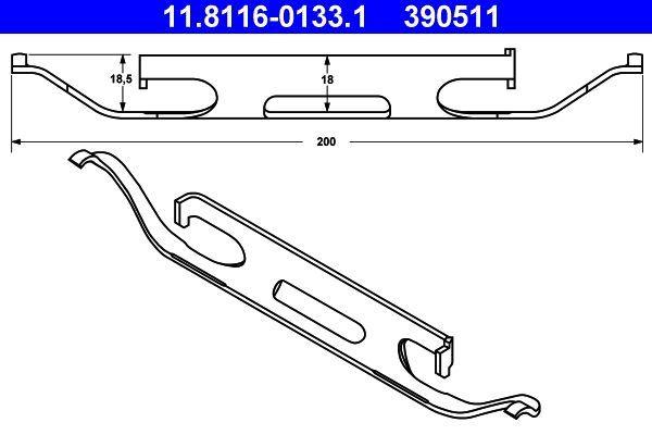 ATE Brake Pad Sheet Metal 210/211/164/220/E 38 - Reliable Brake Component — Brake Pads