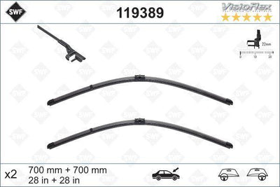 Valeo 119389 Wiper Blade Set 700mm /700mm Mercedes W220 W221 — Wipers