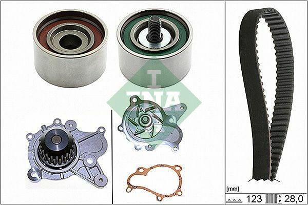 ina 530050230 water pump and timing belt set, timing belt set for hyundai accent, water pump for texture, car maintenance tools INA 530050230 Water Pump and Timing Belt Set for Hyundai Accent and Tucson | 28 mm Width INA 530050230 Water Pump Timing Belt Set ina, water-pump, timing-belt-set, car-maintenance, hyundai-accent, tucson, auto-parts, mechanics, engine-components, ai-generated