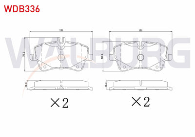 WALBURG WDB336 Brake Pad Front Mercedes C Series (W203) C 200 CDI 2000-2006 / (W203) C 180 2000-2006 / (W203) C — Brake Pads