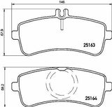 BREMBO P50125 Brake Pads - Disc Brake Pads for S63 & C63