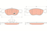TRW Brake Pads GDB1487 - Front Brake Pads for 2004 Punto 1.3Mj & 1.4i