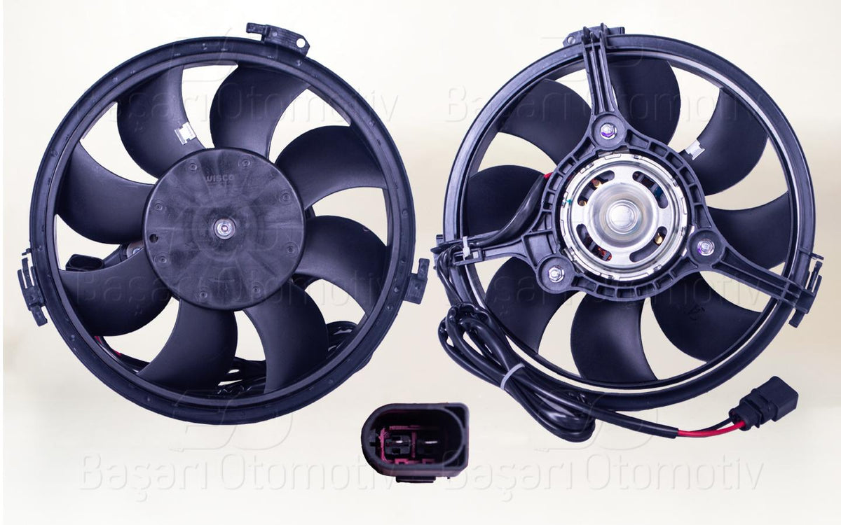 Wisco 1113139-00 Fan Motor without Shroud (280 mm-2 Connector-8 Blade) VW Passat A4 A6 1.8 1.9 TDI — Motors, Pumps & Antennas
