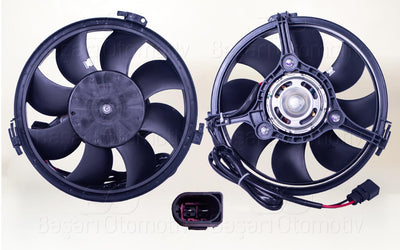 Wisco 1113139-00 Fan Motor without Shroud (280 mm-2 Connector-8 Blade) VW Passat A4 A6 1.8 1.9 TDI — Motors, Pumps & Antennas