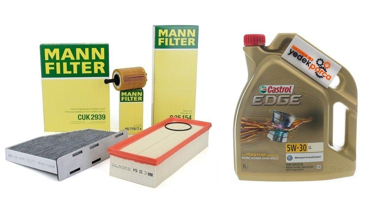Volkswagen Caddy 1.9 TDI (BJB) Service Set Castrol 5W30 LL 5 LT with Oil