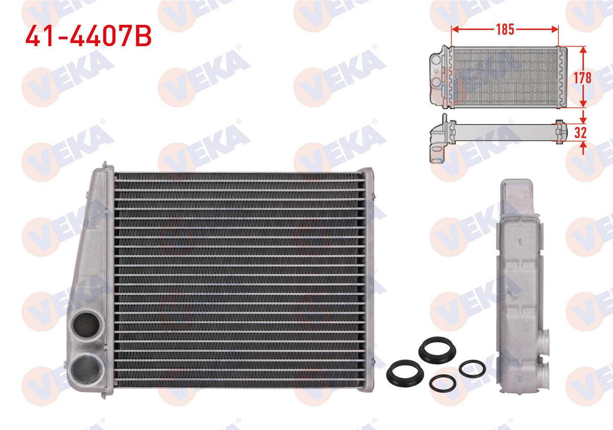 Veka 41-4407B Heater Core Brazing (5.5mm Fin) Volkswagen Golf V (1K1) 1.4i 2003-2009 — Heater & Blower